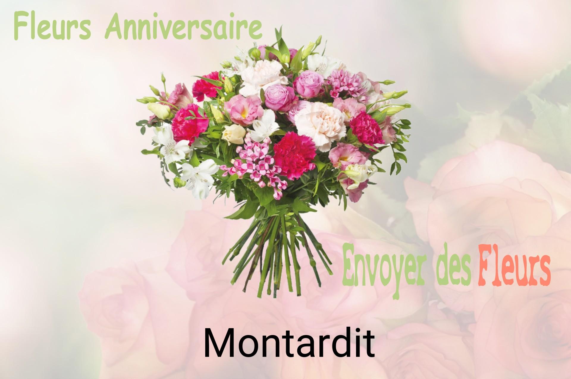 Bouquet de fleurs d’anniversaire livré à Montardit